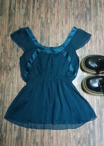 Blue Baby Doll Top