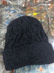 Brown Knit Beanie with 'K' Detail premium
