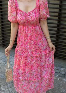 Pink Flare Maxi Dress