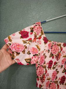 Floral Smocked Crop Top