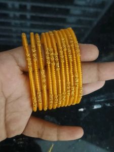 Yellow Bangles - Set of 12
