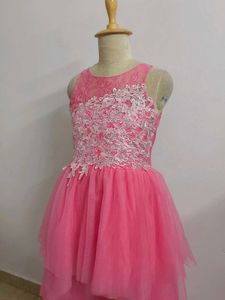 Pink Lace &amp; Tulle Party Dress