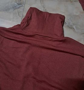 Turtleneck Ribbed Bodycon Dress