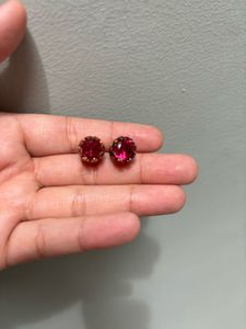 Vintage Ruby Stud Earrings