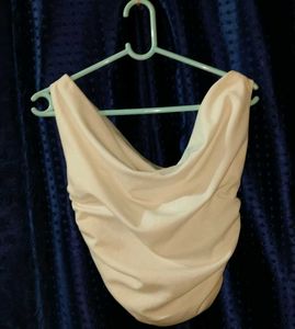 White Ruched Tank Top