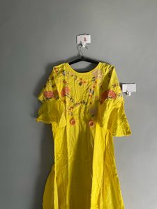 Yellow Embroidered Dress