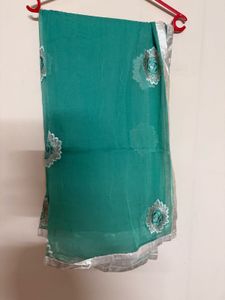 Teal &amp; Silver Salwar Kameez