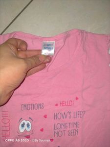 Pink Night Suit For Girls