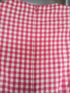 Vintage Gingham Knot-Front Dress