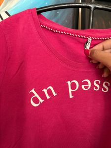 Only Pink Graphic Print Tee