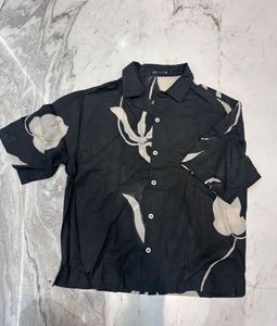 Zara Black Floral Shirt