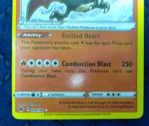 Radiant Charizard Pokemon Card