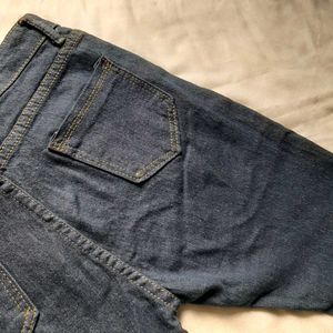 Blue Mid Waist Slim Jeans