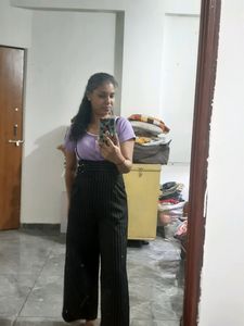 Dungree High Waist Pant