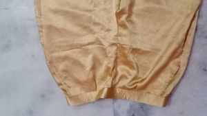 golden soft satin pants