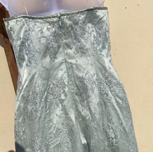 Elegant Formal silver blue Gown