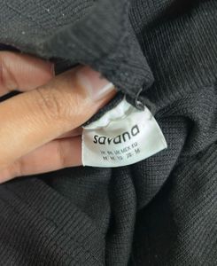 Asymmetrical black lace top