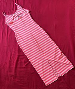 Outryt Striped Midi Bodycon Dress