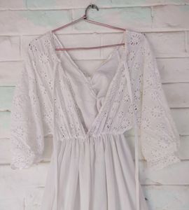 White Frock With Lace