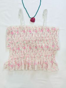 Floral Smocked Tube Top