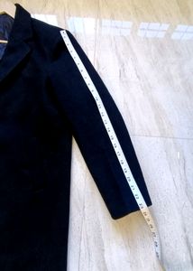 Enjeolon brand Unisex Long Coat/Over Coat Black