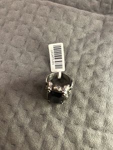 Mens Biker Black Gem Ring