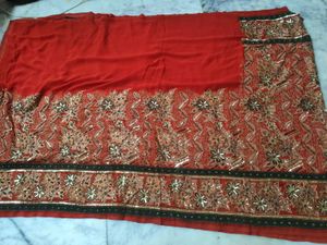 Full Work Saree With Blouse Piece