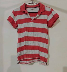 Striped Polo Top