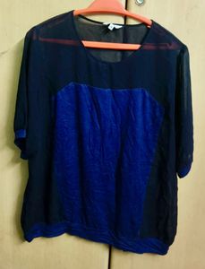 Stylish Blue & Black Top