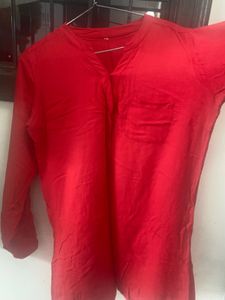 Red Colour Top With Almost New Condition