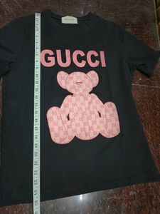 Gucci Pink Teddy Bear Short Sleeve Tee Shirt Top S