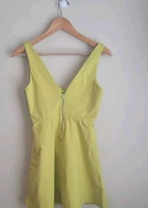 Lime Cutout Mini Dress