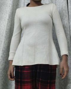 Cute Peplum Woolen Korean Style Top (Paris)