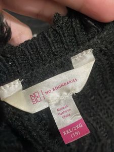 Oversized Lightning Bolt Knit Sweater