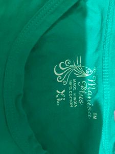 A Green Colour Tshirt For Women