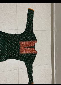 Green Embroidered Kurta