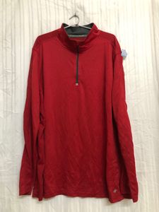 NT.DRI Red Long Sleeve Half Zip T Shirt