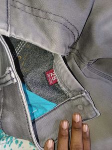 Gray Denim Pants