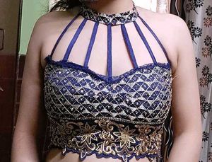 Embroidered Blue Blouse