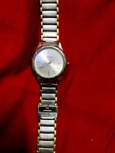 Sonata Silver & Gold Watch