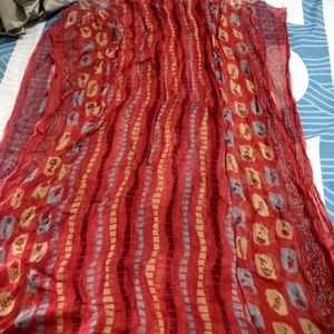 Red Printed Patiala Suit