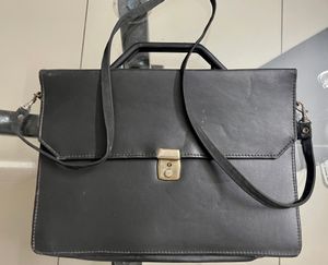 Black Leather Office Bag