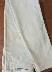 White Pant Cotton Mix Stretchable