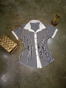 Black And White Striped Beautiful Shirt Top