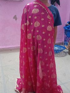 Pink Banarasi Dupatta