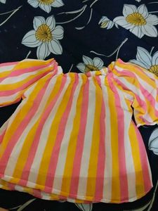 Striped Off-Shoulder Top