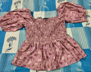 Floral Puff Sleeve Top
