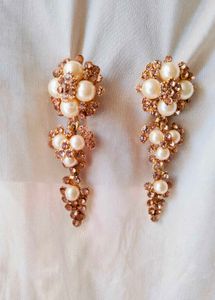 pearl and Crystal earrings