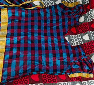 Stylish Peacock Blue Pattu Paavadai