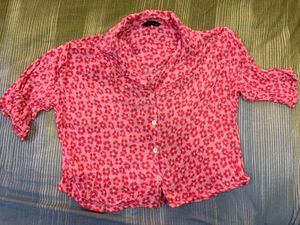 Floral Print Button-Down Top